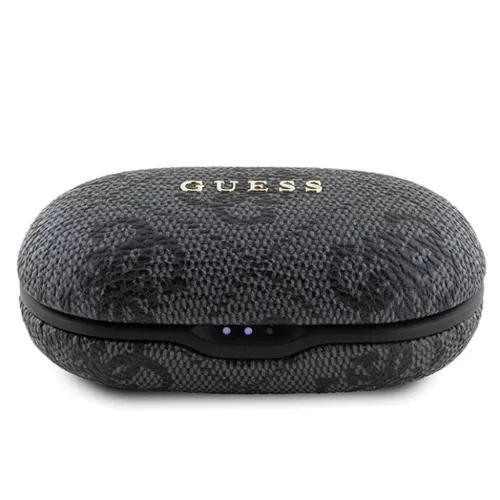 Guess 4G Metal Logós Bluetooth TWS fülhallgató ENC dokkolóval - fekete