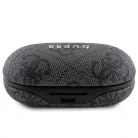 Guess 4G Metal Logós Bluetooth TWS fülhallgató ENC dokkolóval - fekete