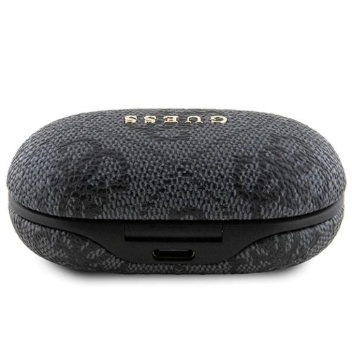 Guess 4G Metal Logós Bluetooth TWS fülhallgató ENC dokkolóval - fekete