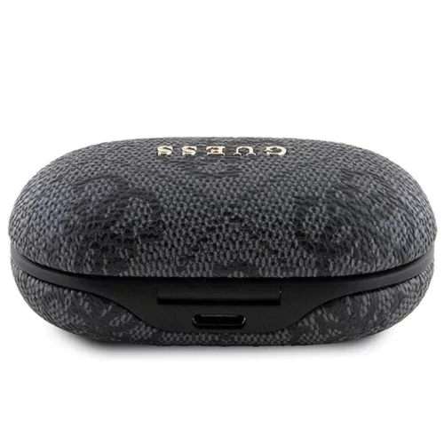 Guess 4G Metal Logós Bluetooth TWS fülhallgató ENC dokkolóval - fekete