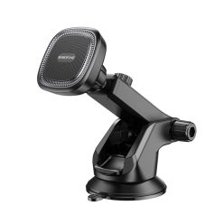   Borofone Car holder BH97 NT Ice mágneses telefontartó tapadókoronggal fekete