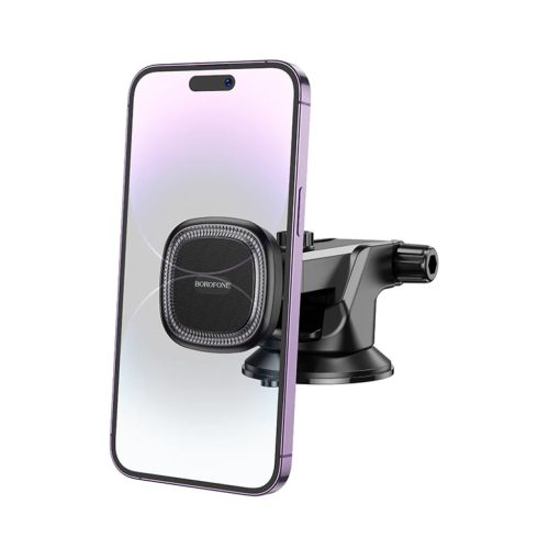 Borofone Car holder BH97 NT Ice mágneses telefontartó tapadókoronggal fekete