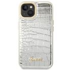 Guess GUHCP14MHGCRHS iPhone 14 Plus 6.7" ezüst / ezüst keménytok Croco Collection tok