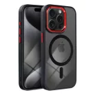 COLOR EDGE MAG COVER tok kompatibilis MagSafe technológiával IPHONE 16 Pro fekete piros