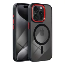   COLOR EDGE MAG COVER tok kompatibilis MagSafe technológiával IPHONE 16 Pro fekete piros