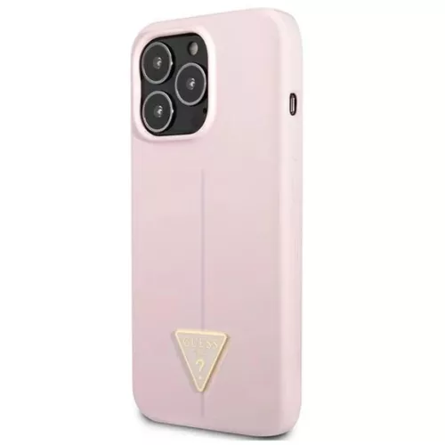 Guess GUHCP13XSLTGU iPhone 13 Pro Max 6.7" lila/lila keménytok Silicone Triangle tok