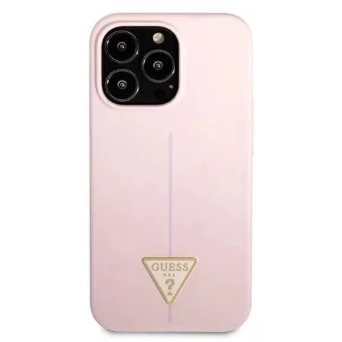 Guess GUHCP13XSLTGU iPhone 13 Pro Max 6.7" lila/lila keménytok Silicone Triangle tok
