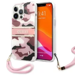   Guess GUHCP13XKCABPI iPhone 13 Pro Max 6.7" pink/pink merev tok Camo Strap Collection
