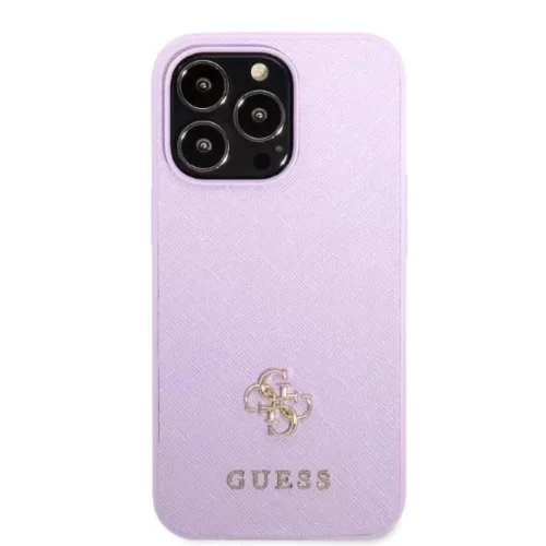Guess GUHCP13XPS4MU iPhone 13 Pro Max 6.7" lila/lila keménytok Saffiano 4G Small Metal Logo tok