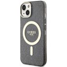 Guess GUHMP14MHCMCGK iPhone 14 Plus 6.7" fekete/fekete kemény tok Glitter Gold MagSafe tok