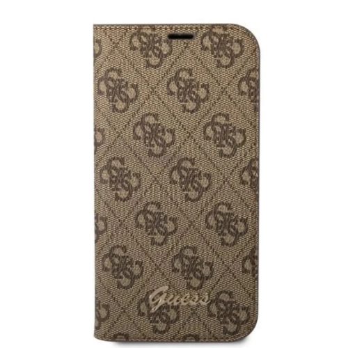 Guess GUBKP14SHG4SHW iPhone 14 6.1 "barna / barna fliptok 4G Vintage Gold Logo tok