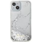 Guess Liquid Glitter Marble tok iPhone 14-hez - fehér