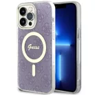 Guess GUHMP14XH4STU iPhone 14 Pro Max 6.7" lila/lila keménytok 4G MagSafe tok