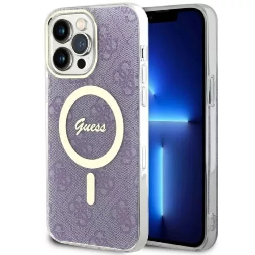 Guess GUHMP14XH4STU iPhone 14 Pro Max 6.7" lila/lila keménytok 4G MagSafe tok