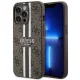 Guess GUHMP13XP4RPSW iPhone 13 Pro Max 6.7" barna/barna keménytok 4G Printed Stripes MagSafe tok