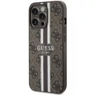 Guess GUHMP13XP4RPSW iPhone 13 Pro Max 6.7" barna/barna keménytok 4G Printed Stripes MagSafe tok