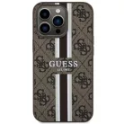 Guess GUHMP13XP4RPSW iPhone 13 Pro Max 6.7" barna/barna keménytok 4G Printed Stripes MagSafe tok