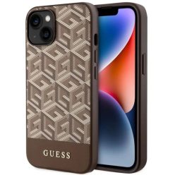   Guess GUHMP14MHGCFSEW iPhone 14 Plus 6.7" barna/barna kemény tok GCube Stripes MagSafe tok