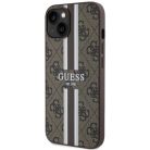 Guess GUHMP14SP4RPSW iPhone 14 6.1" barna/barna keménytok 4G Printed Stripes MagSafe tok