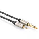 Ugreen AV127 10625 audio TRS kábel mini jack 3.5mm / jack 6.35mm 1m - szürke