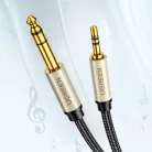 Ugreen AV127 10625 audio TRS kábel mini jack 3.5mm / jack 6.35mm 1m - szürke