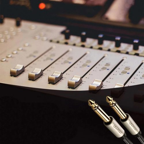 Ugreen AV128 10636 mono TS kábel 6.35mm jack / 6.35mm jack 1m - szürke