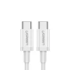 Ugreen US264 60518 USB-C / USB-C PD QC AFC kábel 1m - fehér