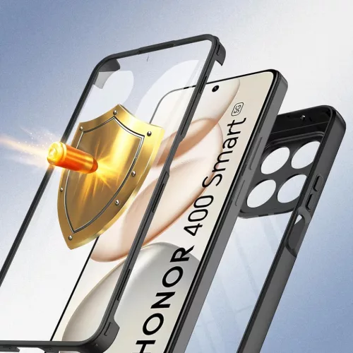 Honor 400 Smart / X7d 4G Techsuit - ColorVerse 360 Series + Screen Protector - Fekete tok
