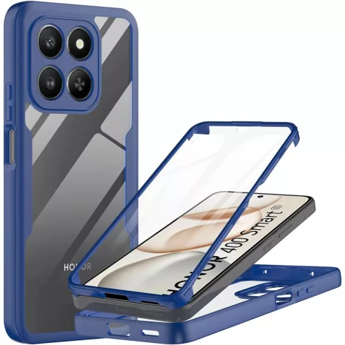 Honor 400 Smart / X7d 4G Kék Techsuit - ColorVerse 360 Series + Képernyővédő tok