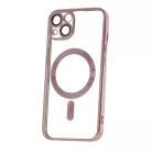 Színes króm mágneses tok iPhone 16 Pro 6,3" rózsaarany