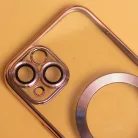 Színes króm mágneses tok iPhone 16 Pro 6,3" rózsaarany