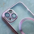 Színes króm mágneses tok iPhone 16 Pro 6,3" rózsaarany