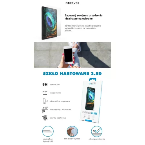 Forever 2,5D üvegfólia iPhone 16 Plus 6,7"-os készülékhez