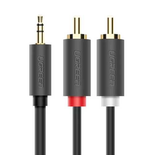Ugreen AV102 10511 kábel 3.5 mm mini jack (male) / 2RCA (male) 1.5m - szürke