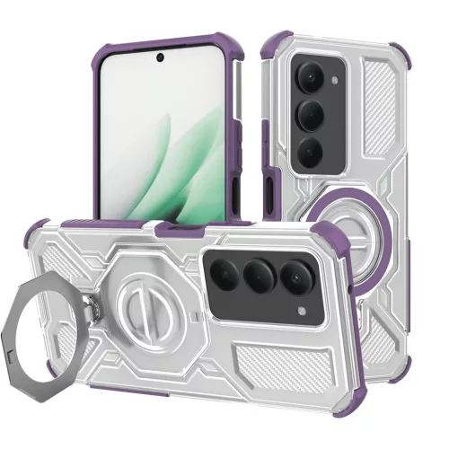 Xiaomi Redmi 15 4G / Redmi 15 5G Purple Transparent Techsuit - Carbon Shield PRO tok