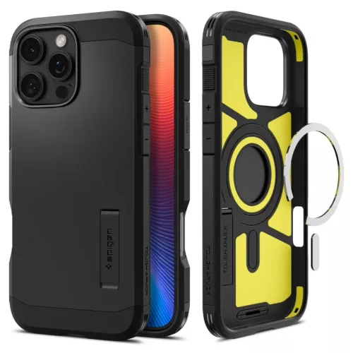 Iphone 16 Pro Fekete Spigen Tough Armor Mag Magsafe Tok