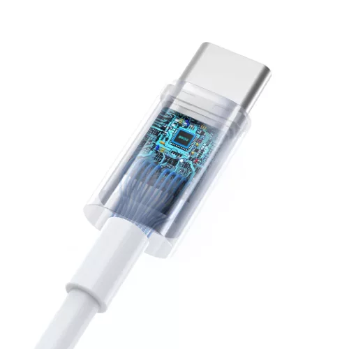 BWOO vezetékes fülhallgatók HF175 Iphone 15-höz USB-C digitális interfésszel fehér