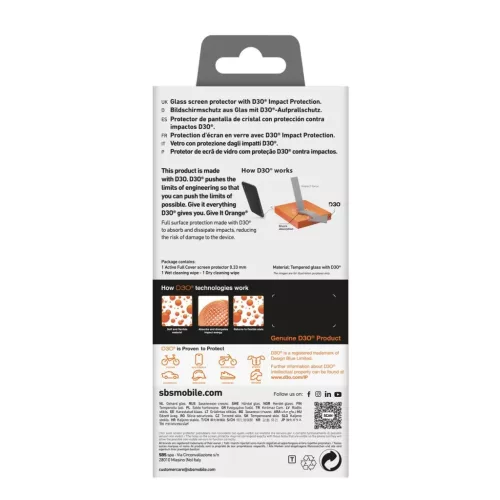 SBS Edzett Üveg D3O kerettel iPhone 16 / iPhone 15 üvegfólia