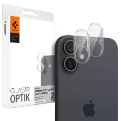   SPIGEN OPTIK GLAS.TR KAMERA VÉDŐ 2-DARABOS KÉSZLET IPHONE 16 / 16 PLUS ÁTLÁTSZÓ üvegfólia