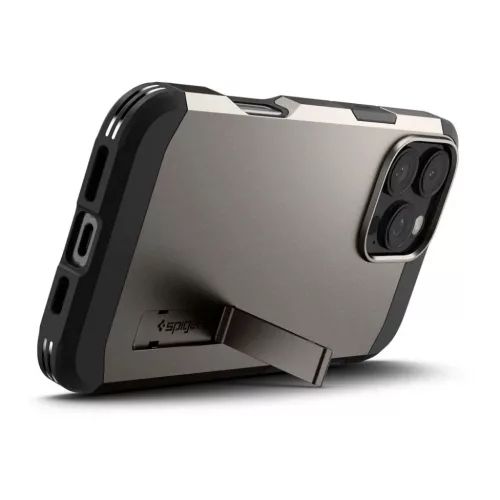 IPHONE 16 Pro gunmetal SPIGEN Tough Armor tok MagSafe-kompatibilis
