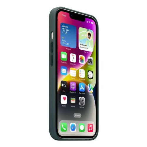 MPP53FE/A Apple bőrtok Magsafe-hez iPhone 14-hez Erdei Zöld