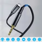 Choetech AUX009 Lighting / mini jack 3.5 mm kábel 2 m - fekete