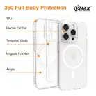 Vmax set mágneses tok + 2,5D prémium üvegfólia iPhone 15 Plus 6,7"-hez