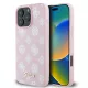 iPhone 16 Pro rózsaszín Eredeti GUESS keménytok Peony Script MagSafe GUHMP16LPGPYSP tok
