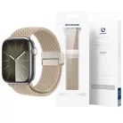 DUX DUCIS Mixture Pro nyújtható fonott szíj Apple Watch 38 / 40 / 41 mm-hez világos beige