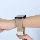 DUX DUCIS Mixture Pro nyújtható fonott szíj Apple Watch 38 / 40 / 41 mm-hez világos beige