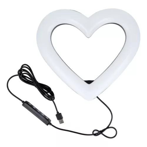 LED Ring Stream RGB lámpa 10" telefontartóval SZÍV + tripod JM26-10 fekete