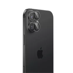  Benks edzett üveg Glass Warrior lencsevédő kamera számára iPhone 16/16 Plus (2 darab lencse) fekete üvegfólia