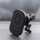 Maxlife MXCH-16 mágneses autós tartó 15W vezeték nélküli töltéssel szellőzőrácsra, fekete Magsafe