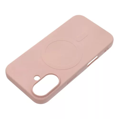 SILICONE MAG COVER (nagy lyuk) tok kompatibilis MagSafe technológiával IPHONE 16 Pro rózsaszín